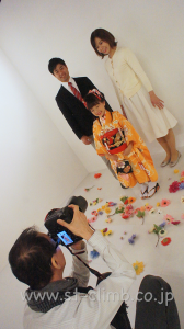 七五三年賀状用家族写真撮影フォトスタジオ大阪