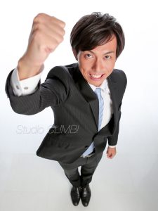 選挙ポスター用写真スタジオ撮影の見本