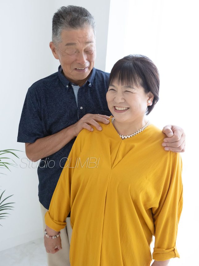 夫婦で記念写真