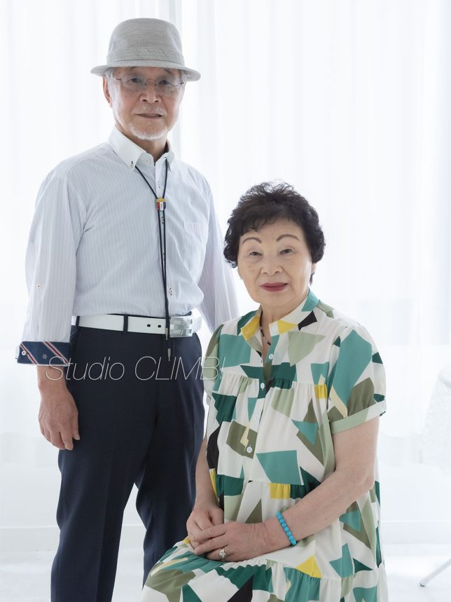 夫婦で記念写真