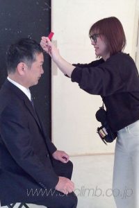 撮影直前の手直し