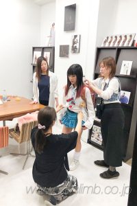 キッズモデルの撮影準備