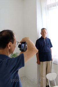 男性の遺影写真撮影