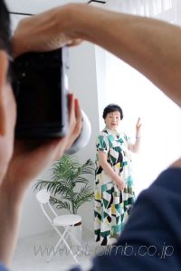 女性の遺影写真撮影