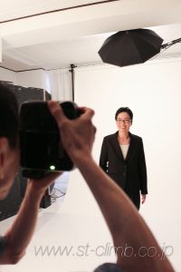 選挙ポスター撮影