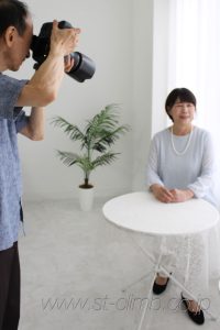 遺影写真の撮影風景