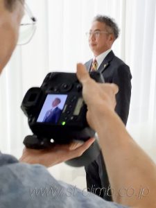 ビジネス用プロフィール写真の撮影風景