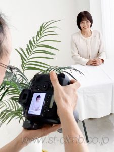 ビジネス用プロフィール写真の撮影風景