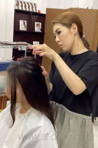 撮影用のヘアメイク