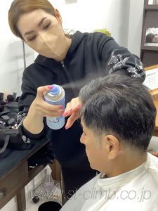 撮影用のヘアメイク