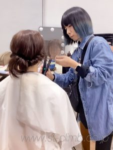 撮影用のヘアメイク