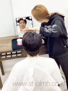 撮影用のヘアメイク