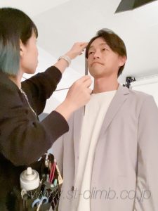 撮影中のお直し