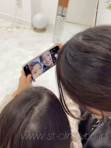 家族写真の撮影風景