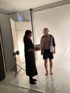 メンズヌードの撮影風景