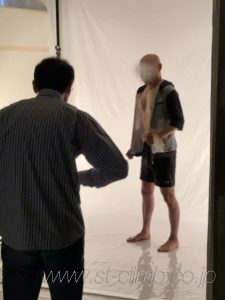 メンズヌードの撮影風景