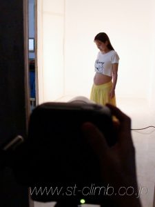 マタニティフォト撮影の様子