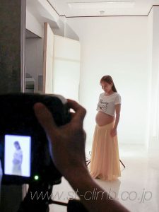 マタニティフォト撮影の様子