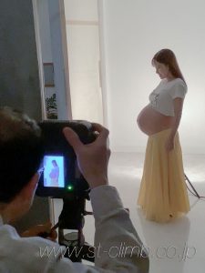 マタニティフォト撮影の様子