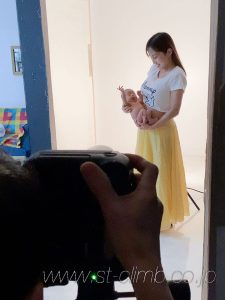 マタニティフォト撮影の様子